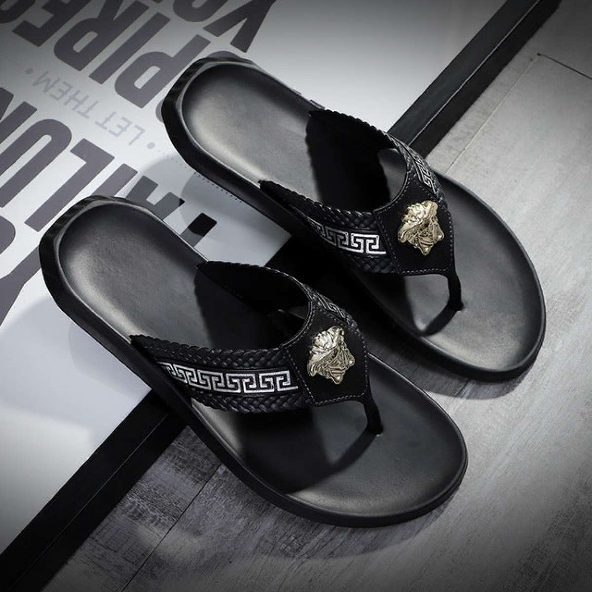 Slippers   Versace Stylish Slides Summer