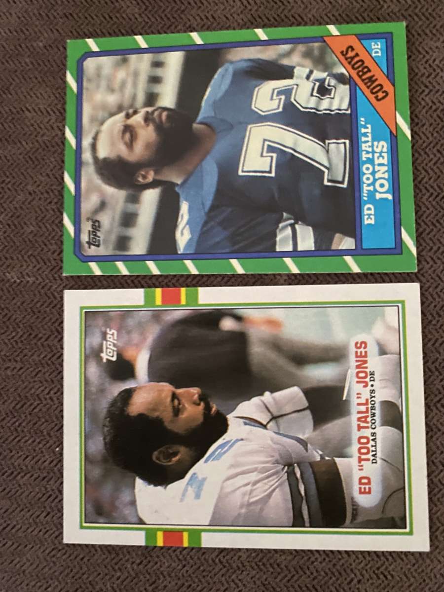Ed too tall jones football cards 2 cards total