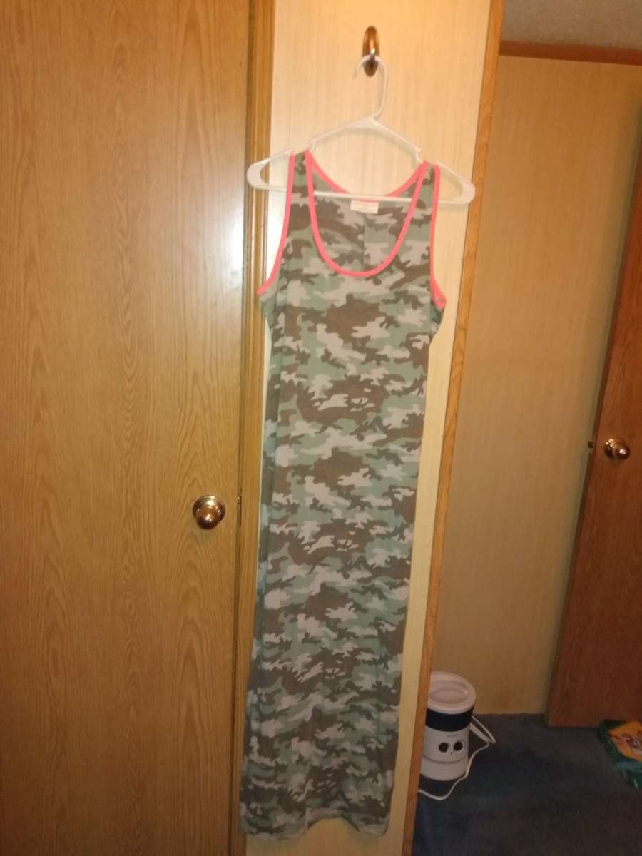 Long Length Camo Dress