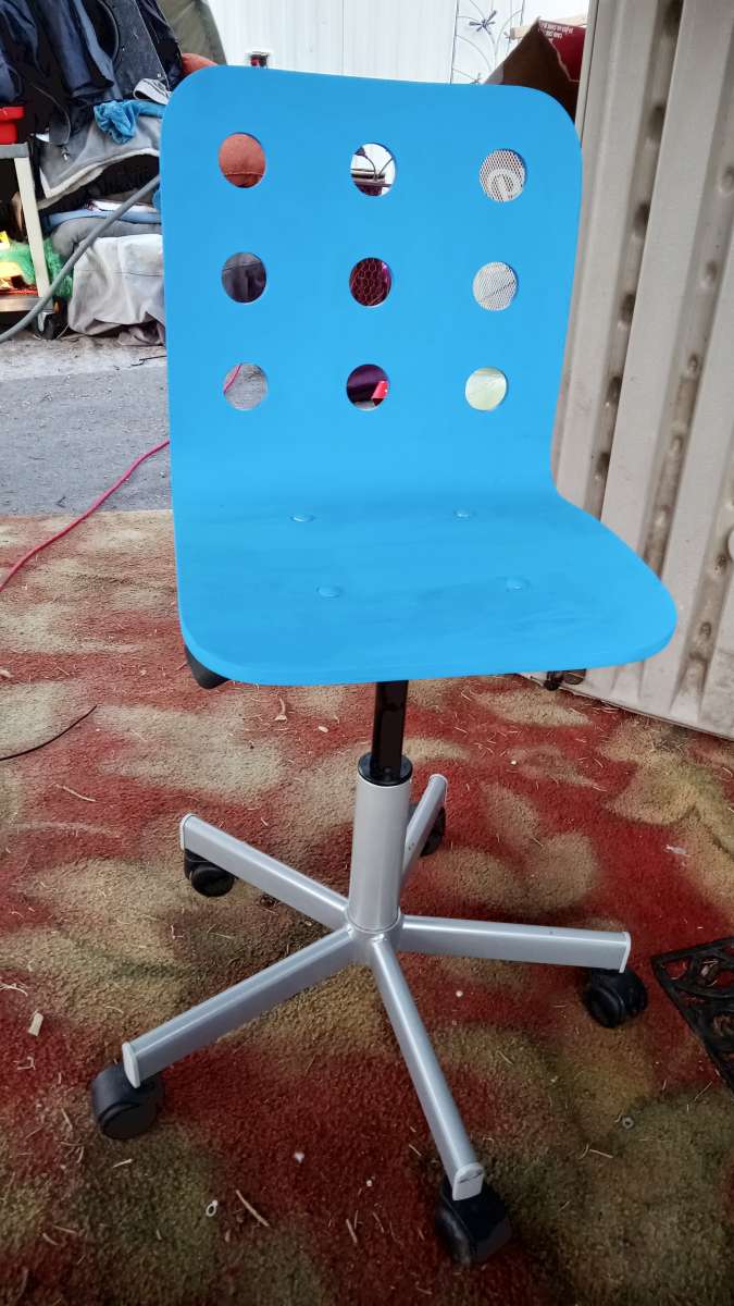 Childrens Blue IKEA Computer Swivel Chair