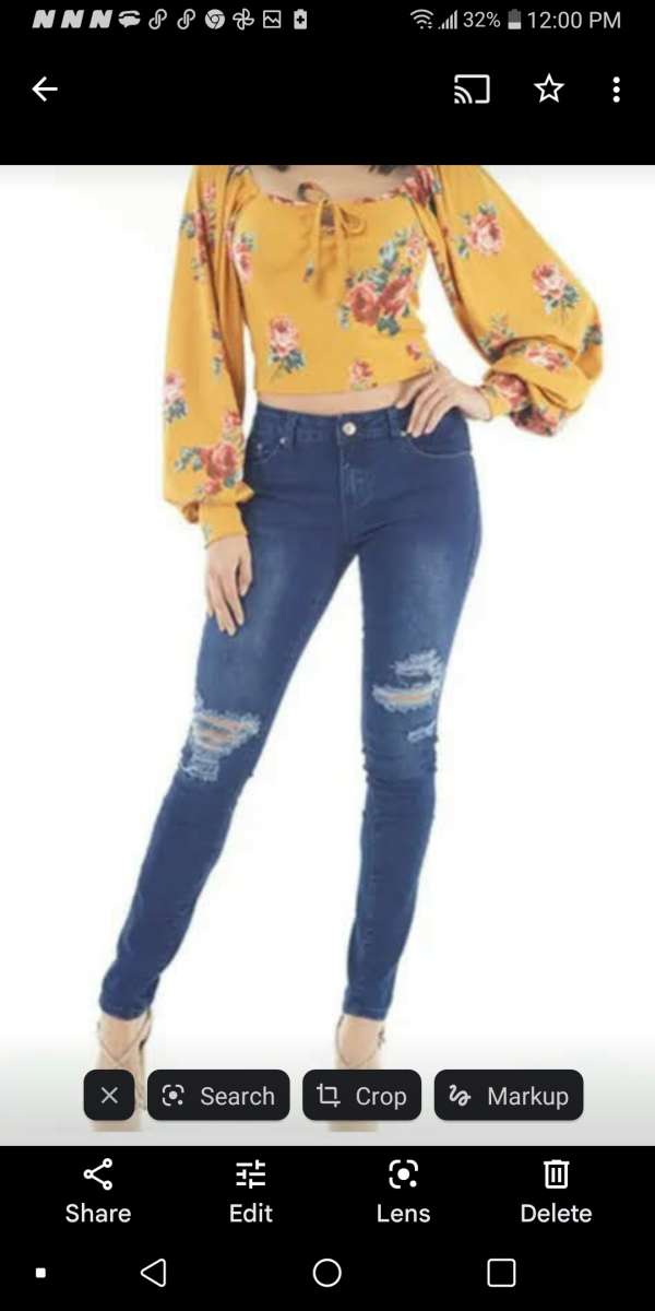 new blue denim stretch jeans