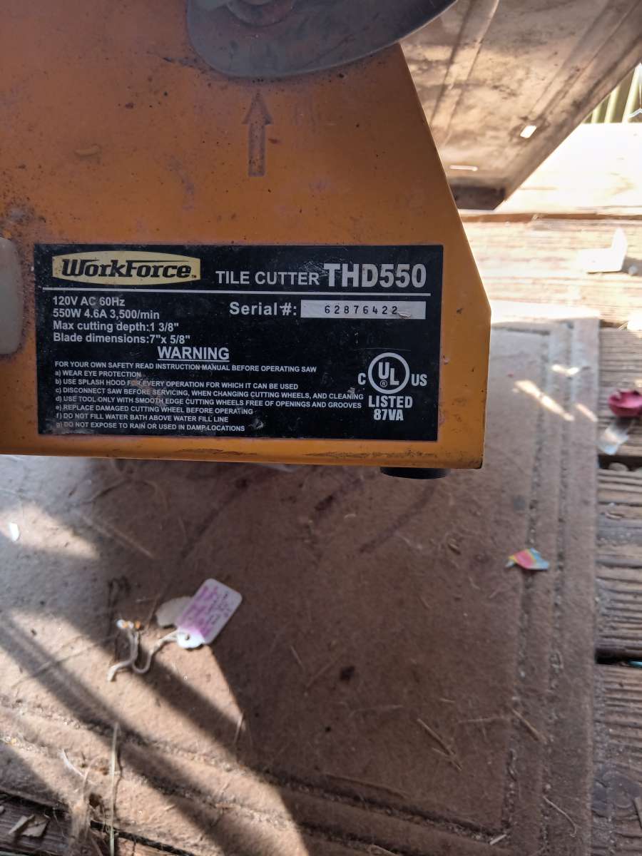 work force tile cutter