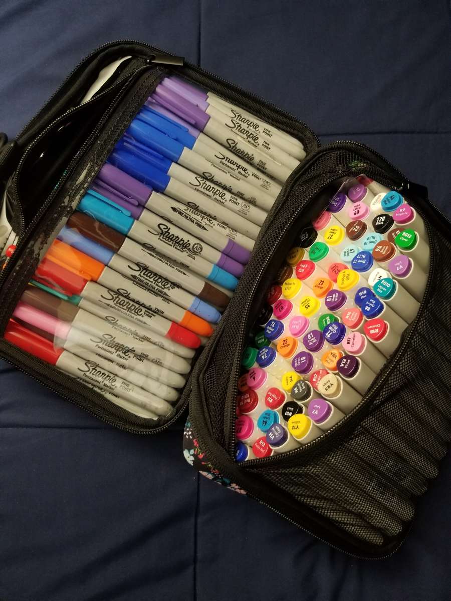 new sharpie markers and Artists loft brush markers