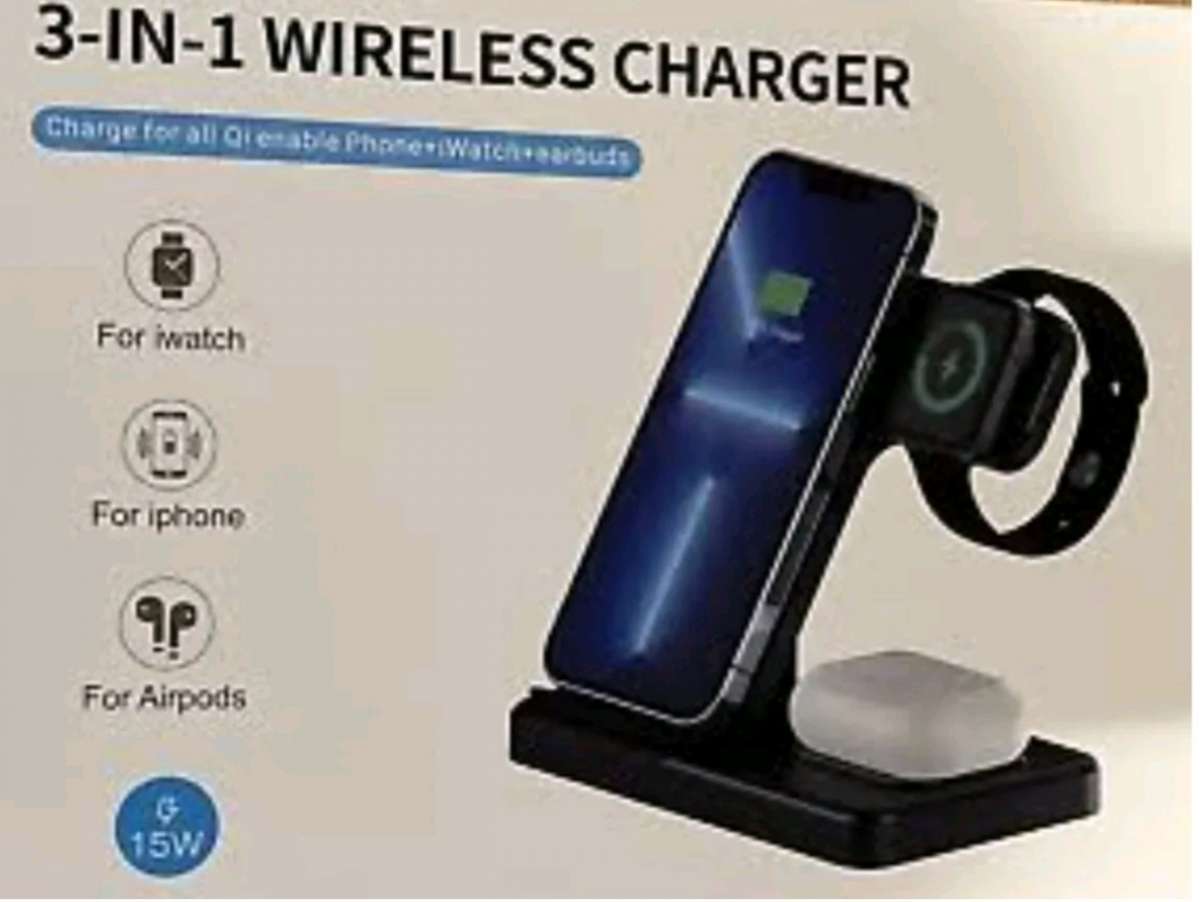 Wireless Charger Charging Station 3In1 For Apple Watch Air P