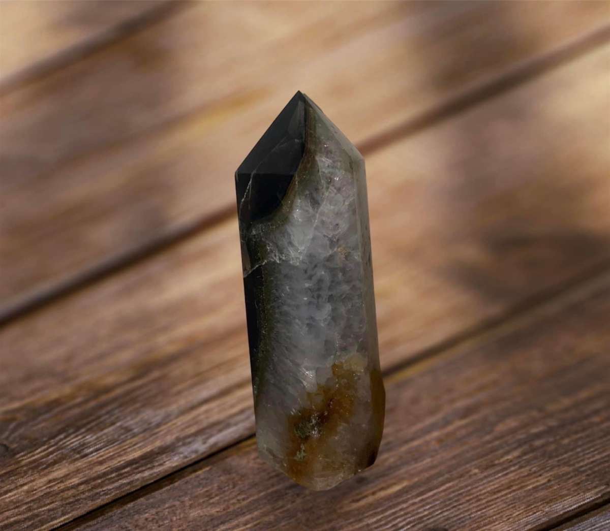 Black Lace Banded Agate Crystal Tower