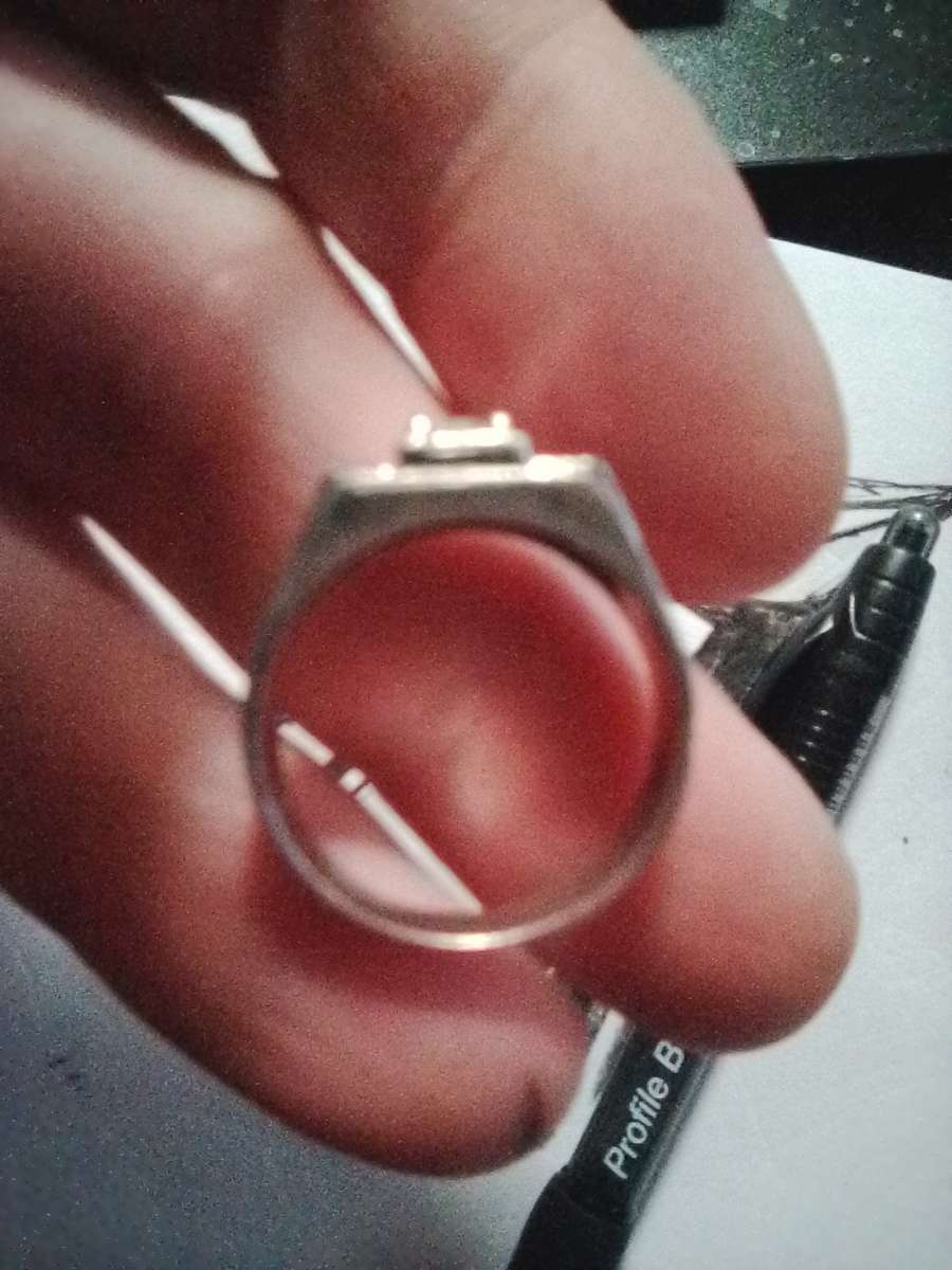 antique 1 platinum diamonds and 1 silver ruby rings