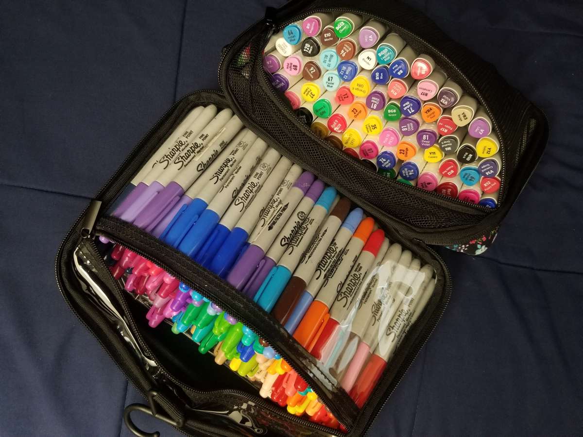 new sharpie markers and Artists loft brush markers