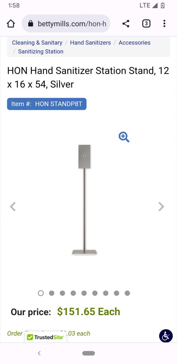 hand sanitizer stand