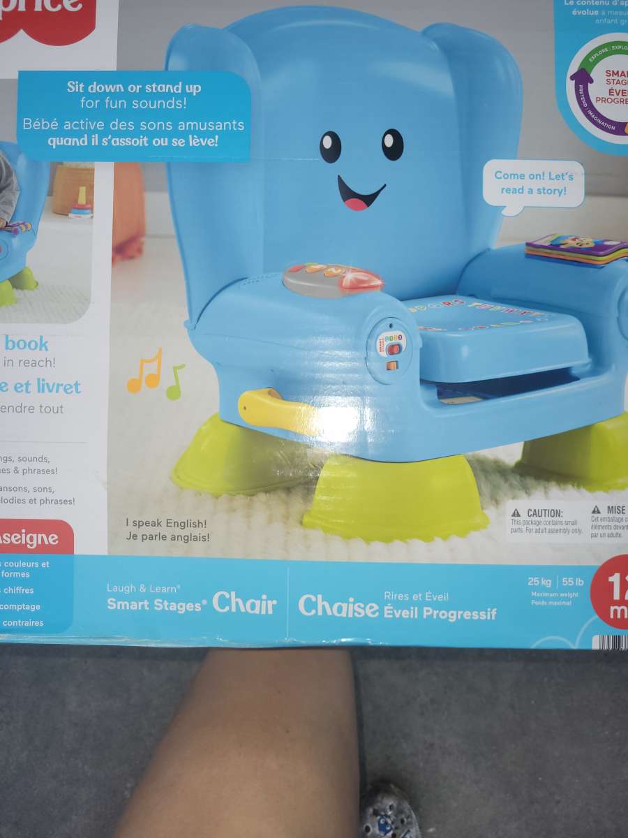 baby chair and paw patrol toy