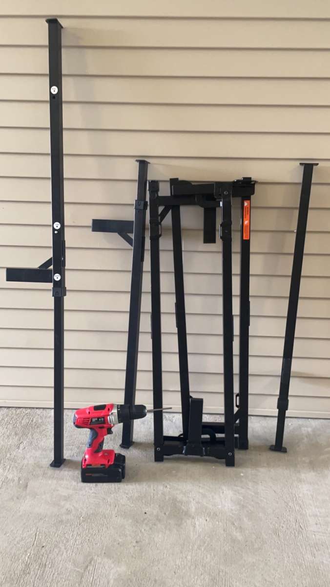 bed parts and power drill