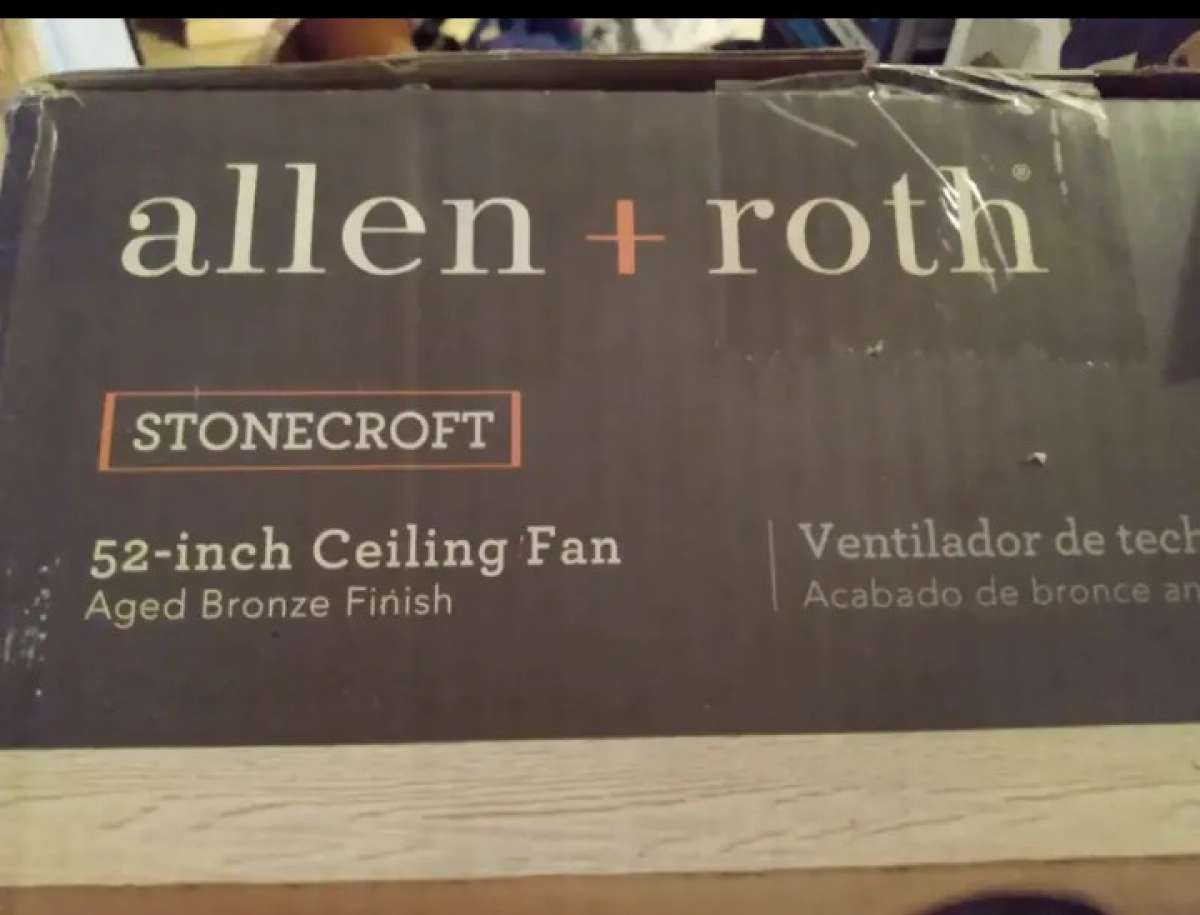beautiful brand new in box Allen Roth 52 bronze ceiling fan