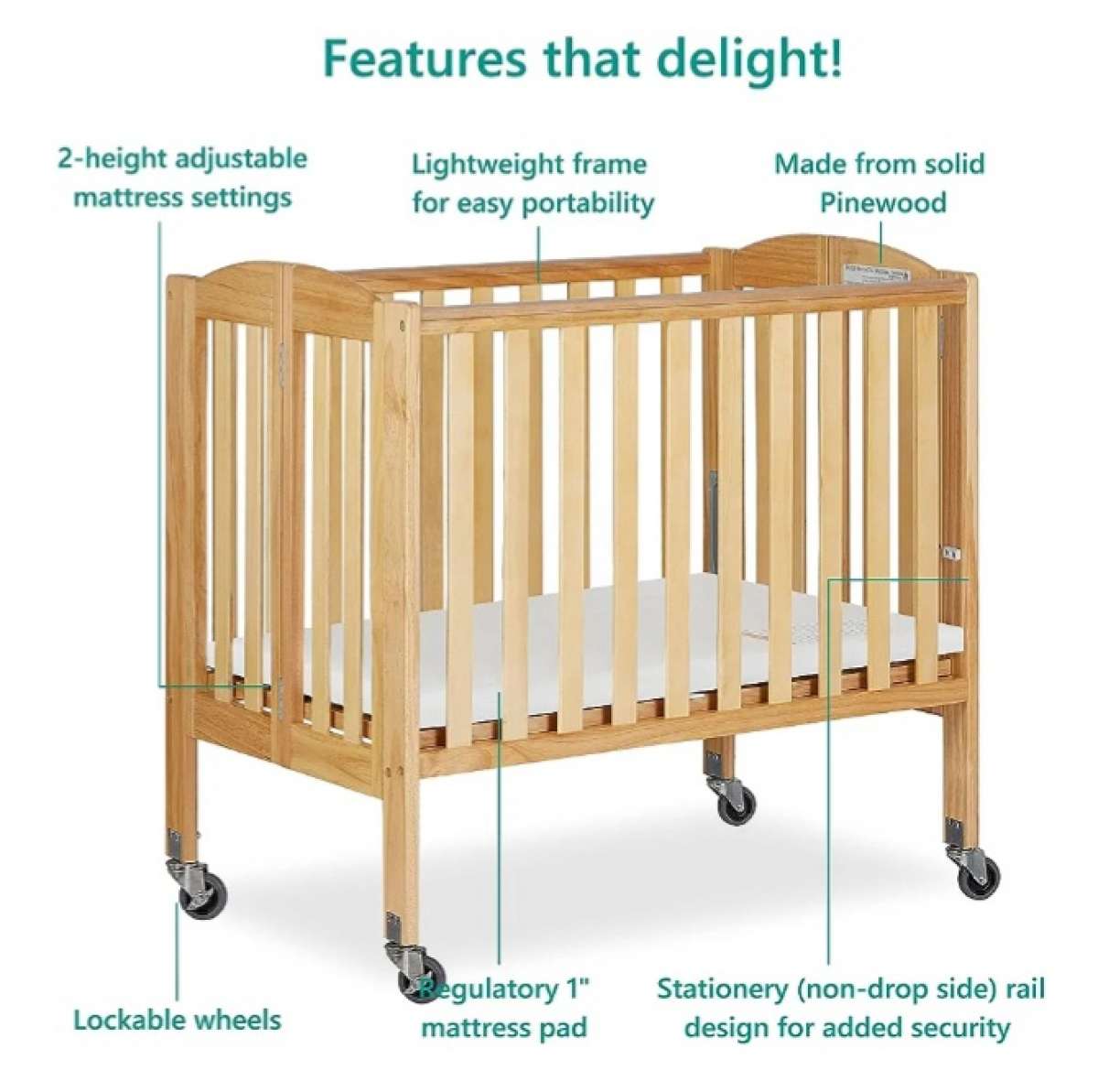 2 in 1 dream On me portable crib