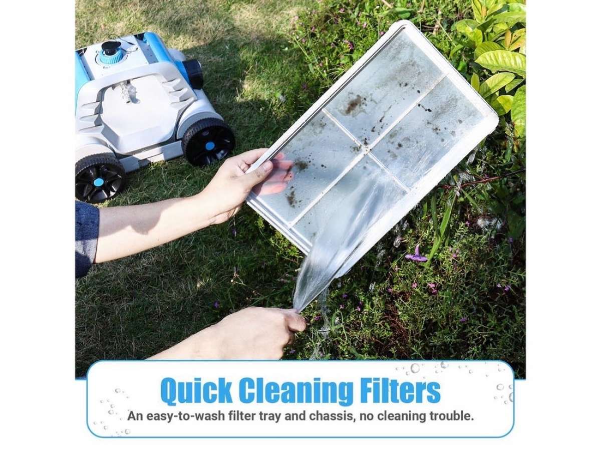 QOMOTOP CORDLESS Rechargeable ROBOTIC POOL CLEANER Up to 90