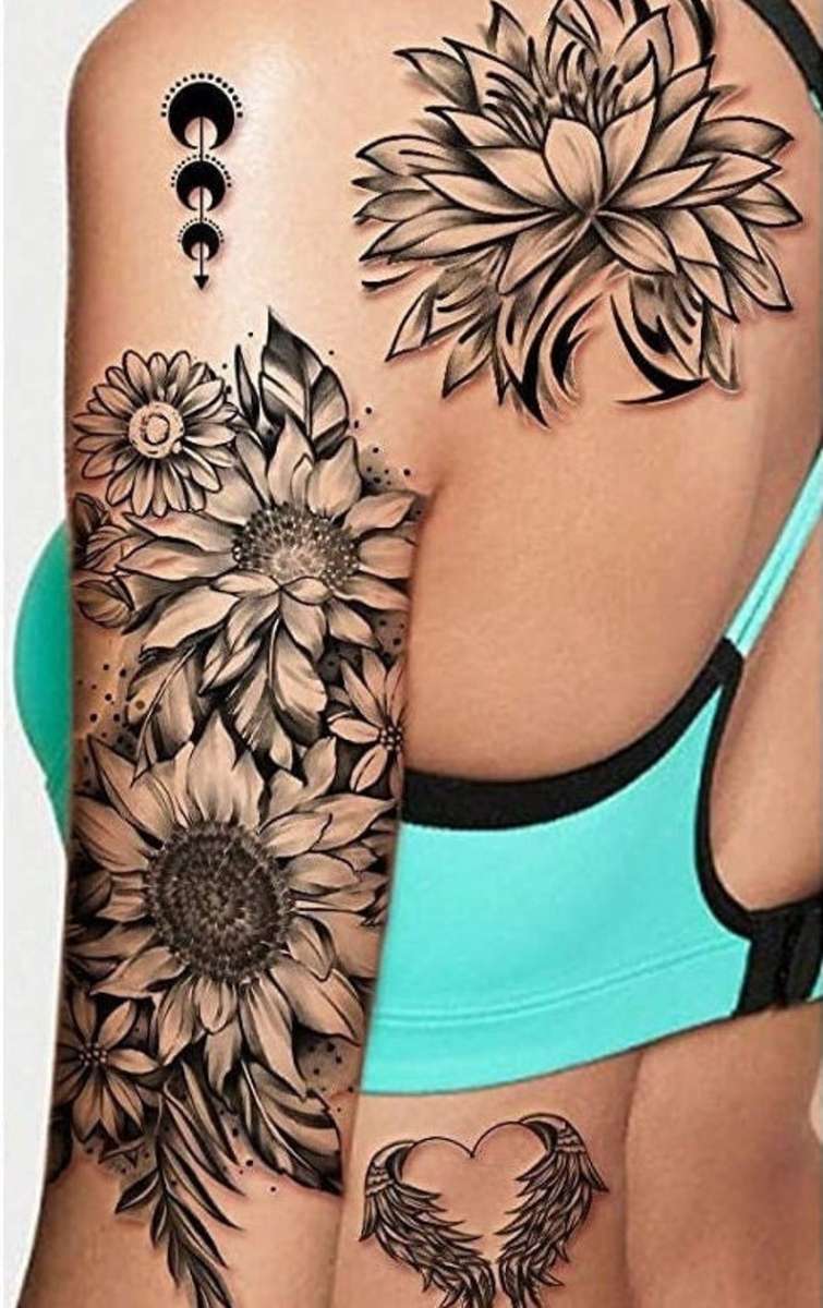 Sunflower Temporary Tattoos