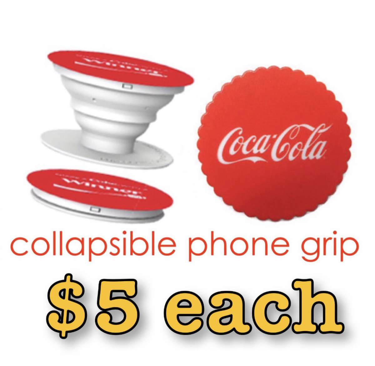 Collapsible cellphone grip