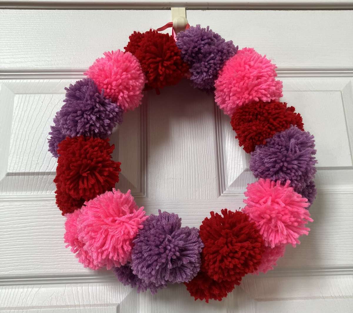 Homemade Pom Pom Wreath Cash Only Pick up in Lagrange