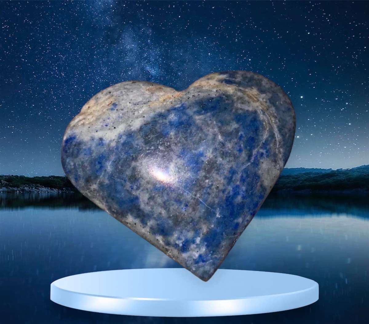 Lapis Lazuli Crystal Heart