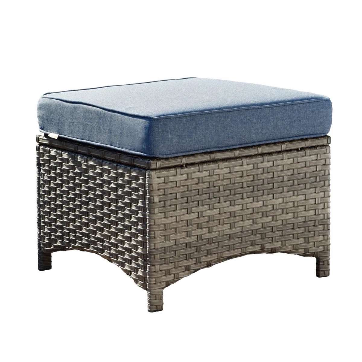 Outdoor Couch 3Piece with Ottoman Kenard Curved Handres