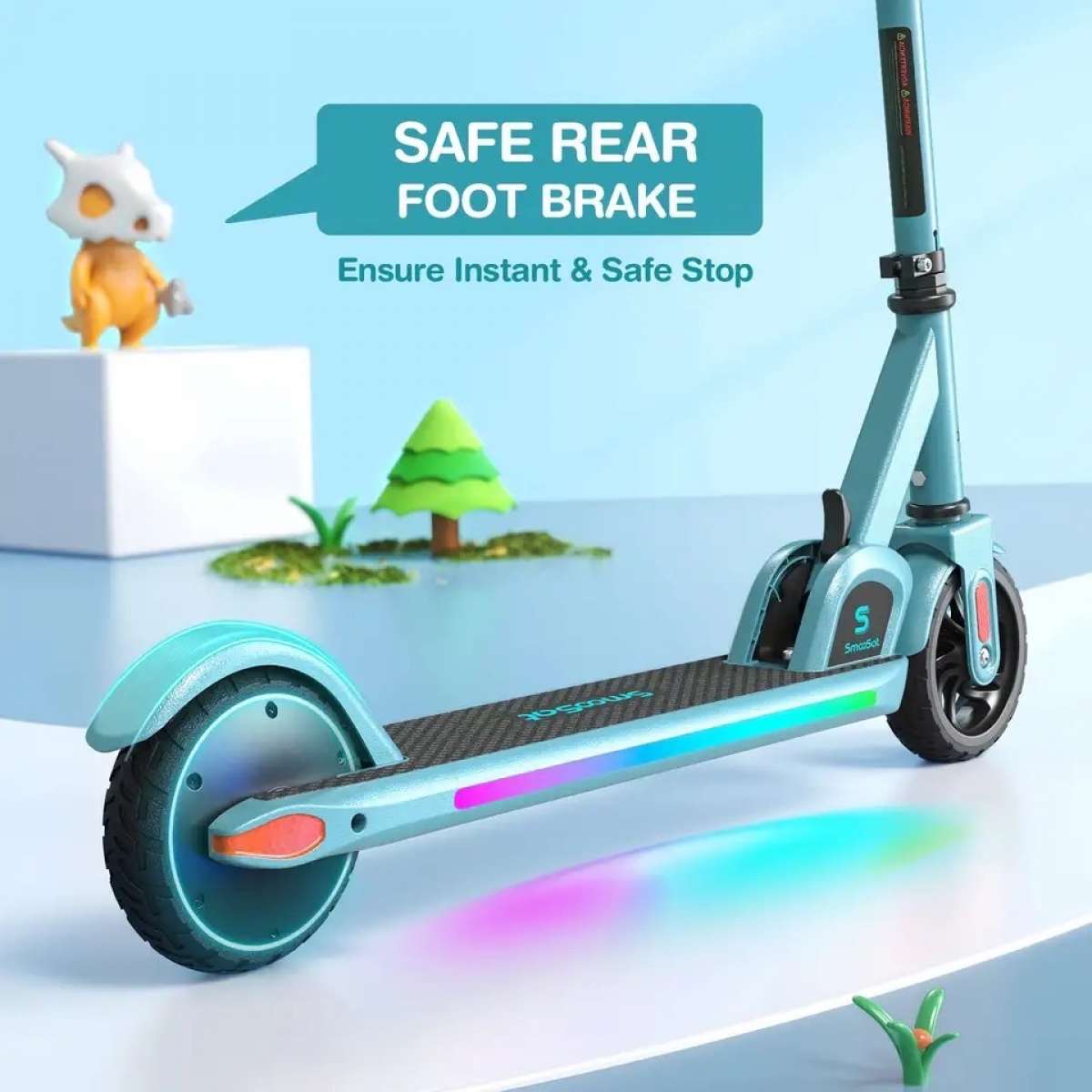 Foldable Electric Scooter for Kids 3 Speeds and Adjustable H
