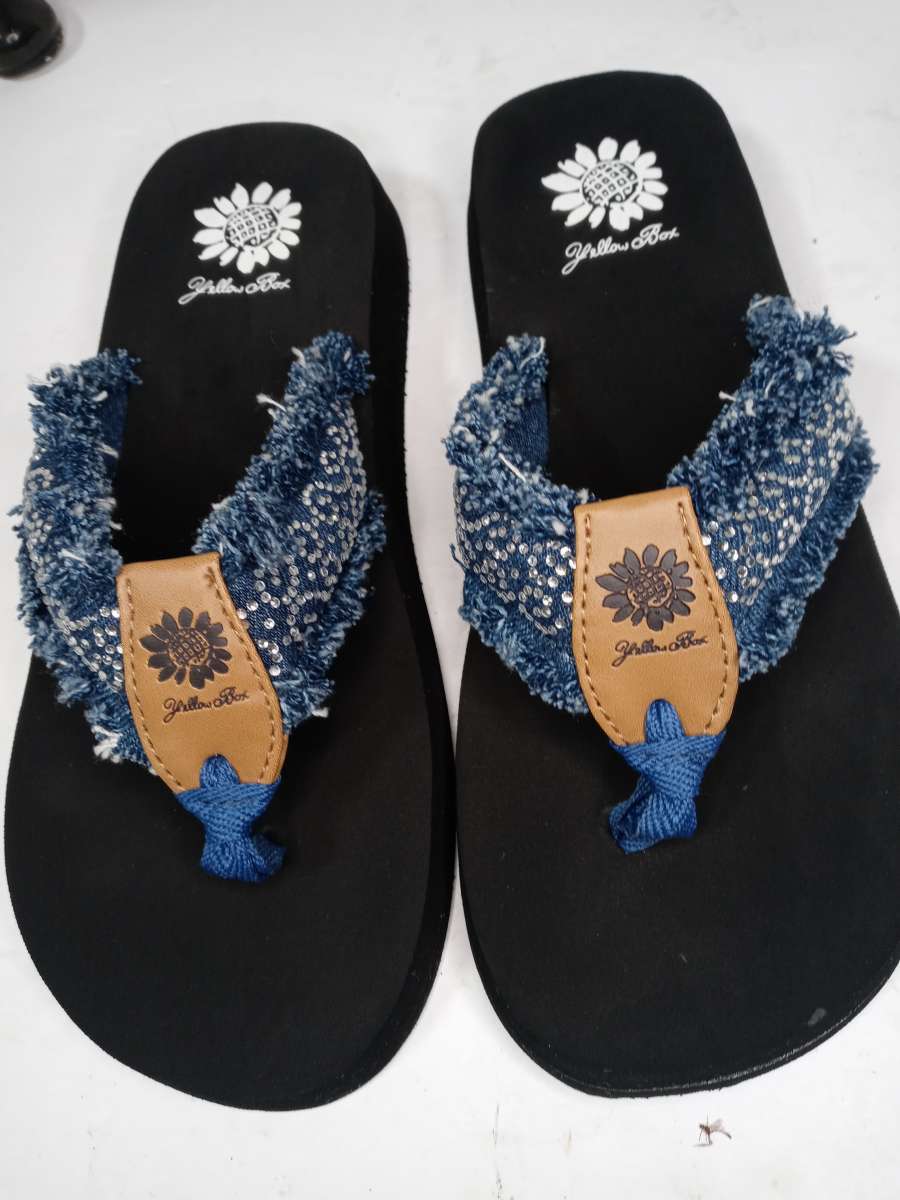 Yellow Box Flip Flops