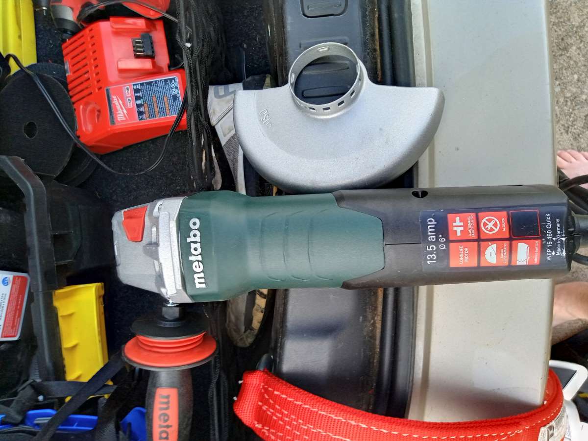 never used 6 inch metabo grinder portaband hammerdrill