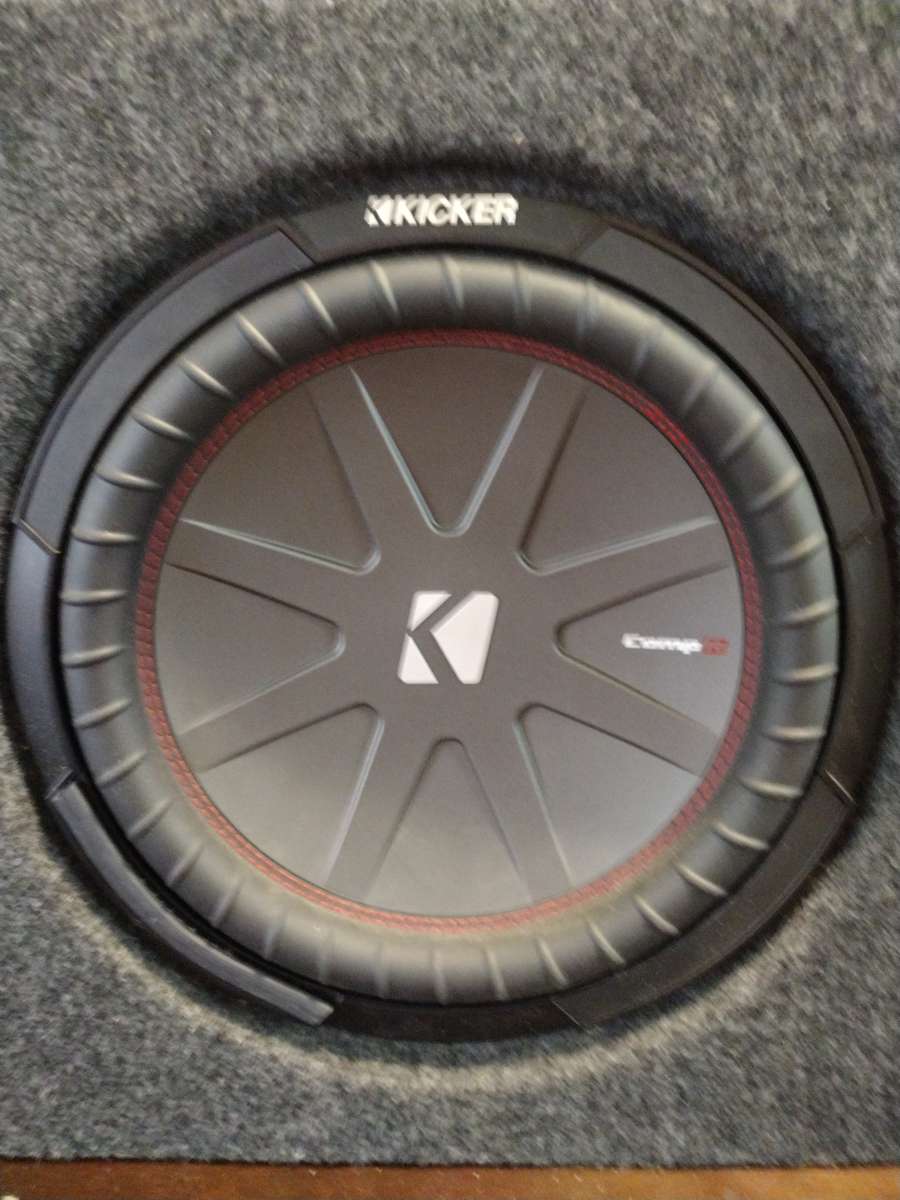 2 12 kicker comp R subwoofers in custom box