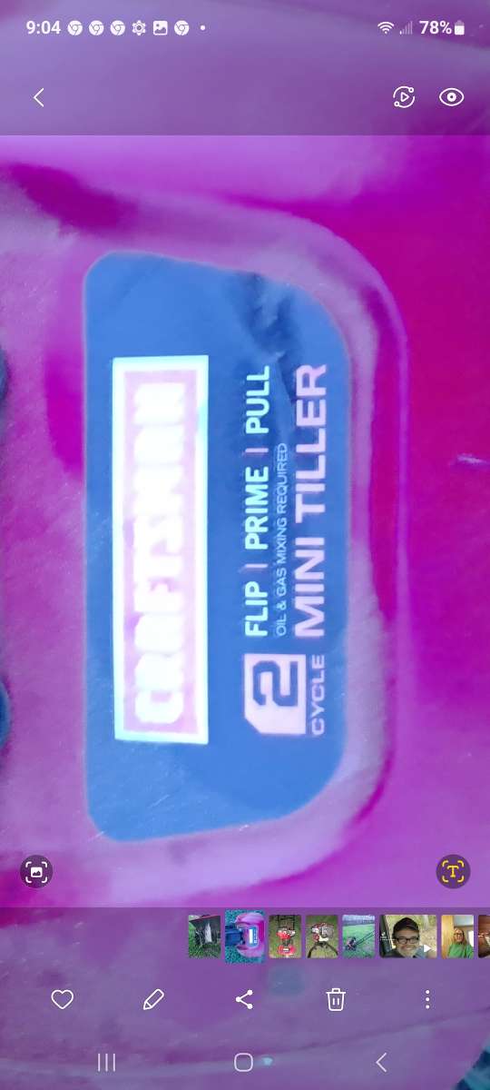 craftman 2 cycle mini tiller