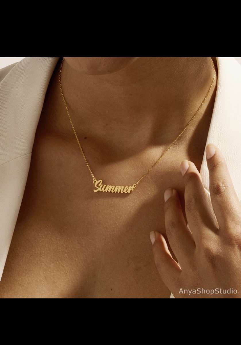 custom gold plated name necklaces