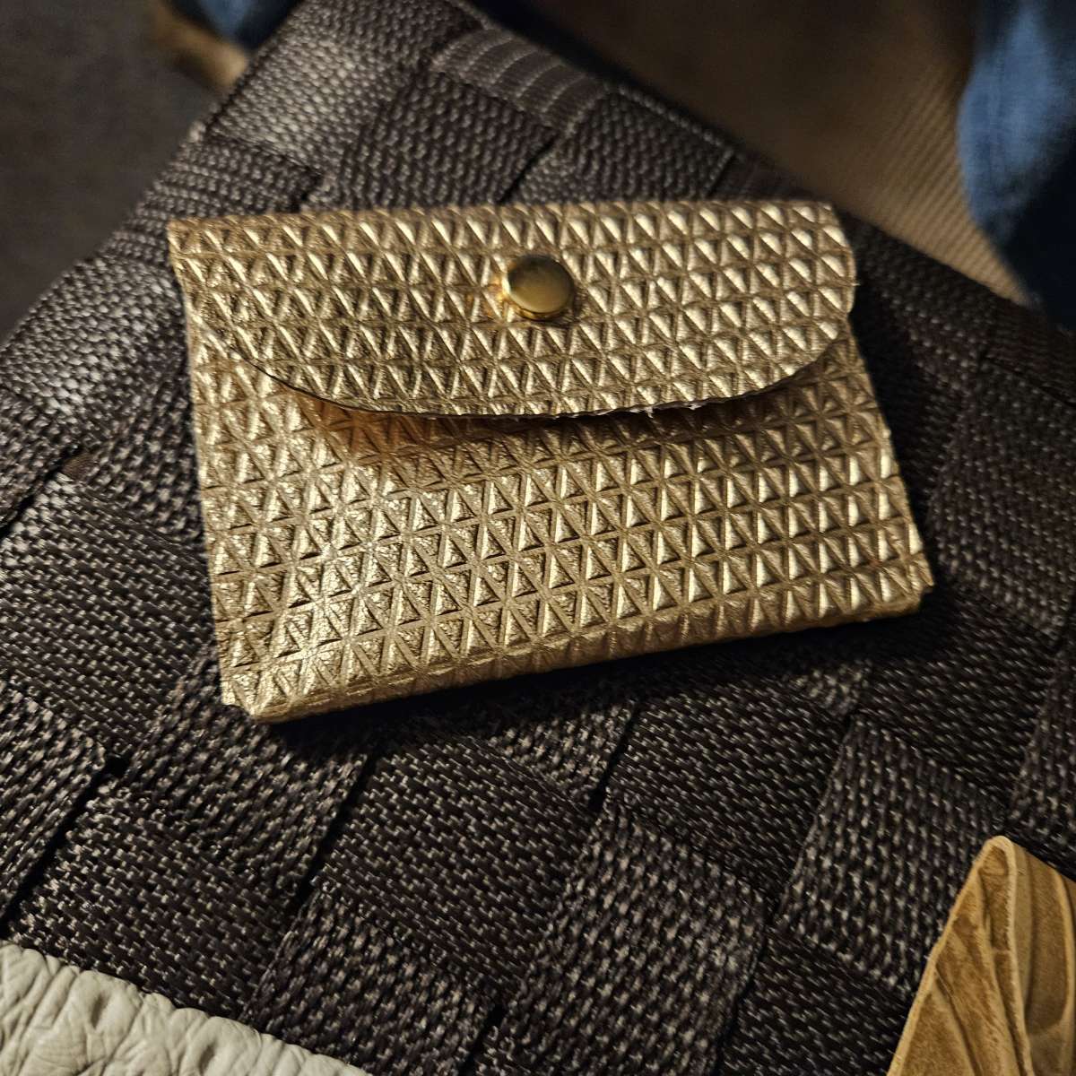 leather change purse  hand made