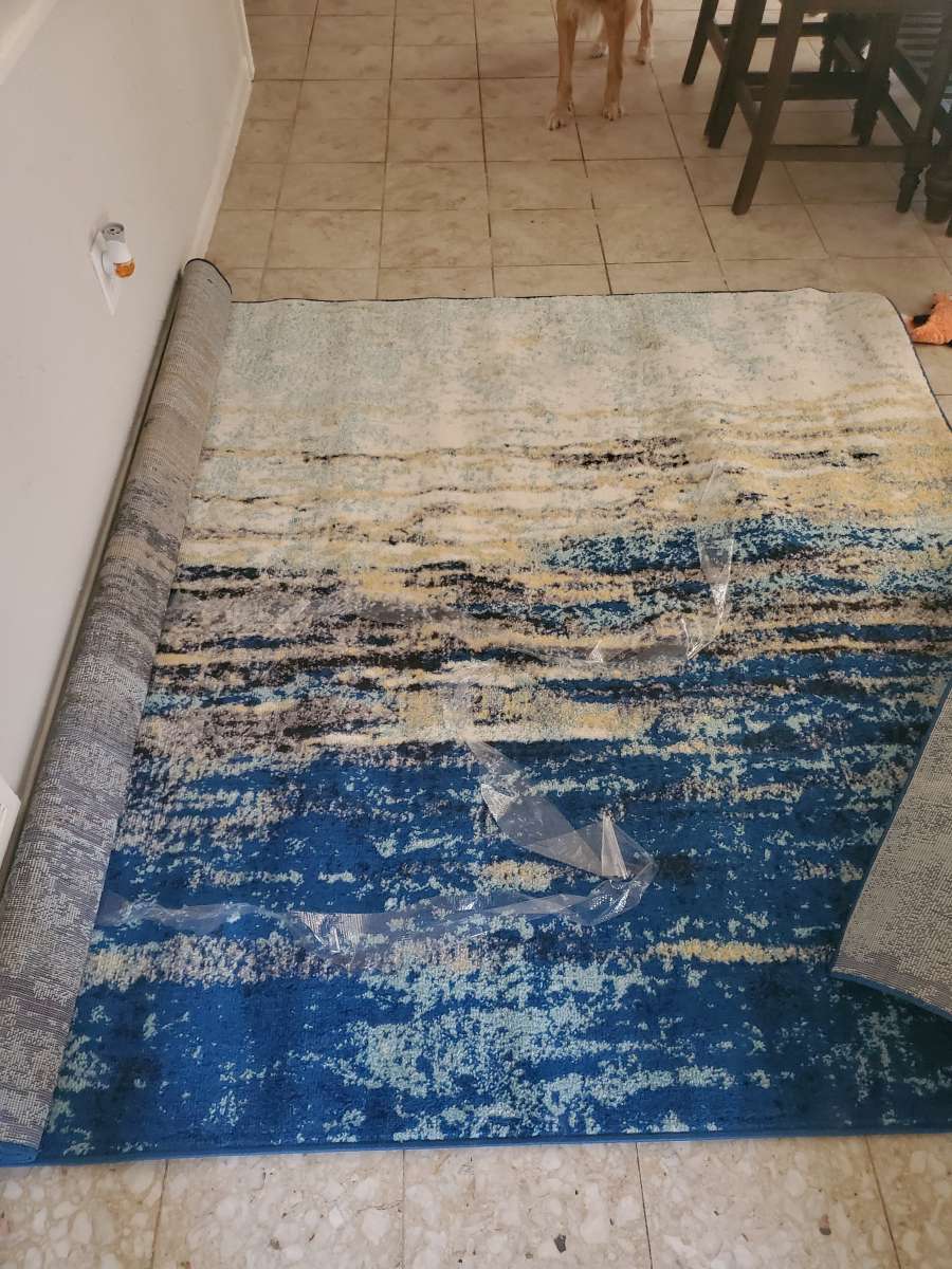 blue rug