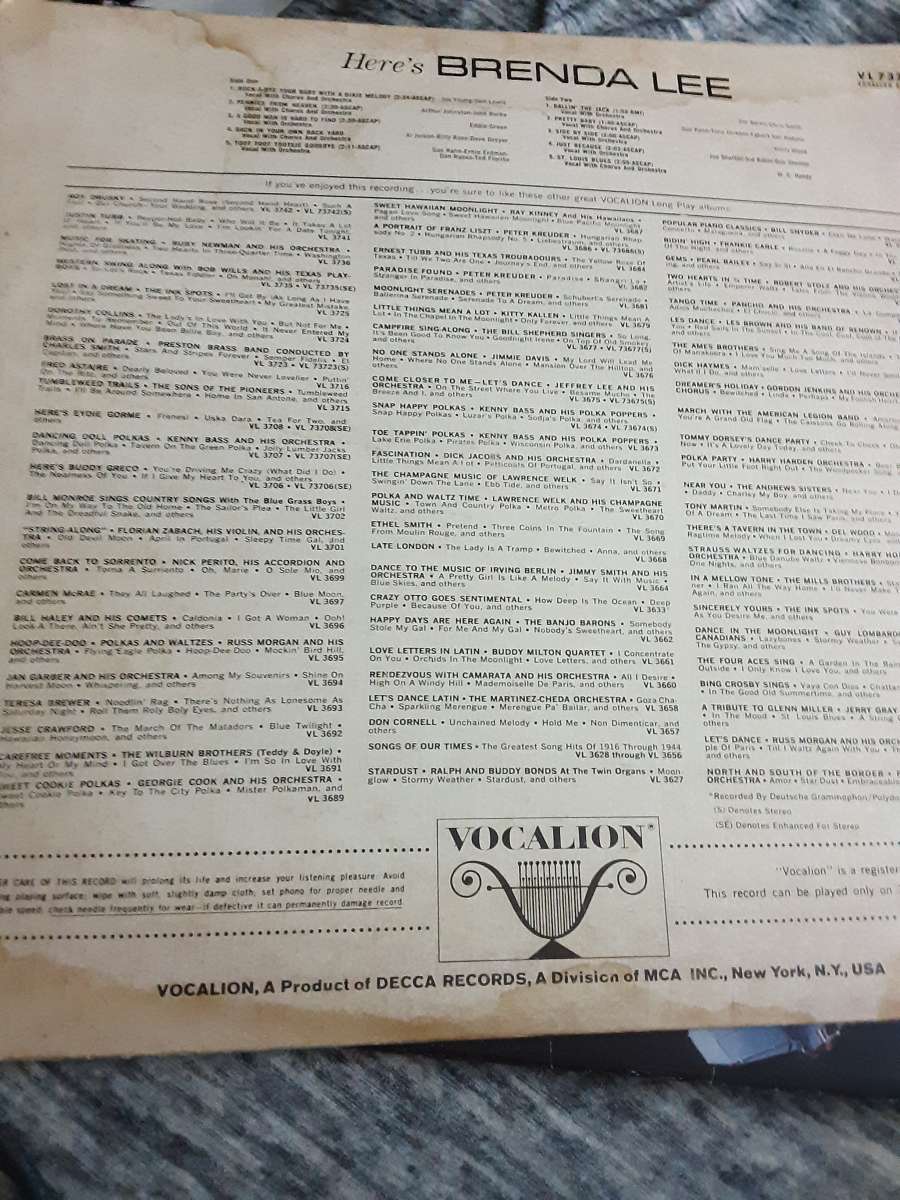 heres brenda lee vinyal record