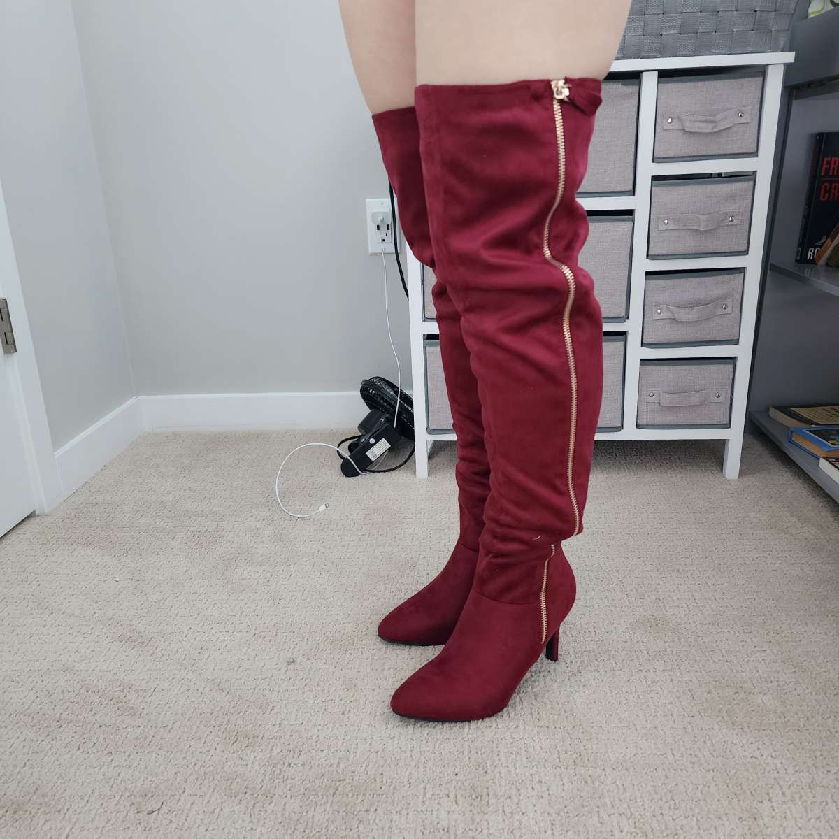 Womens Boots Burgundy