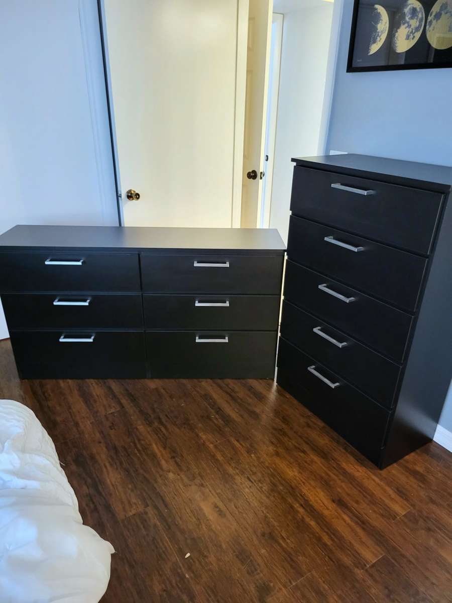 NEW DOUBLE DRESSER AND TALL CHEST  ASSEMBLED