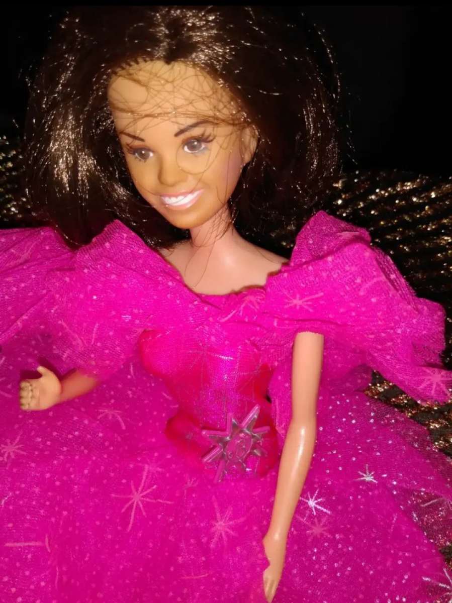 vintage Holiday Barbie in beautiful pink dress
