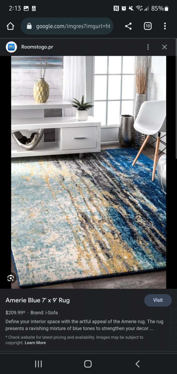 blue rug