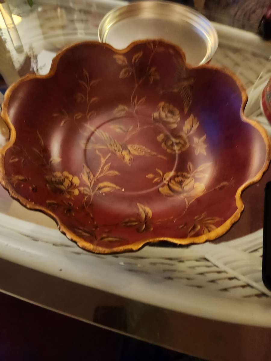 bowl and Decorative apples