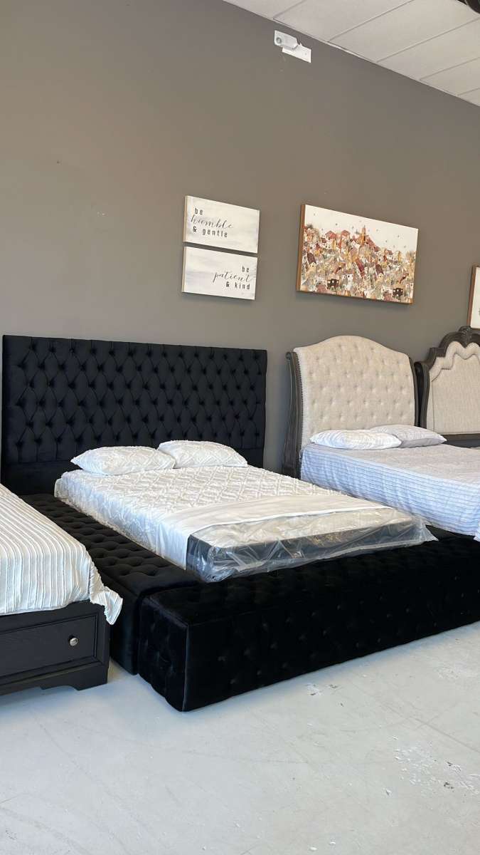 Paris Black Platform Bed Only Queen We have delivery
