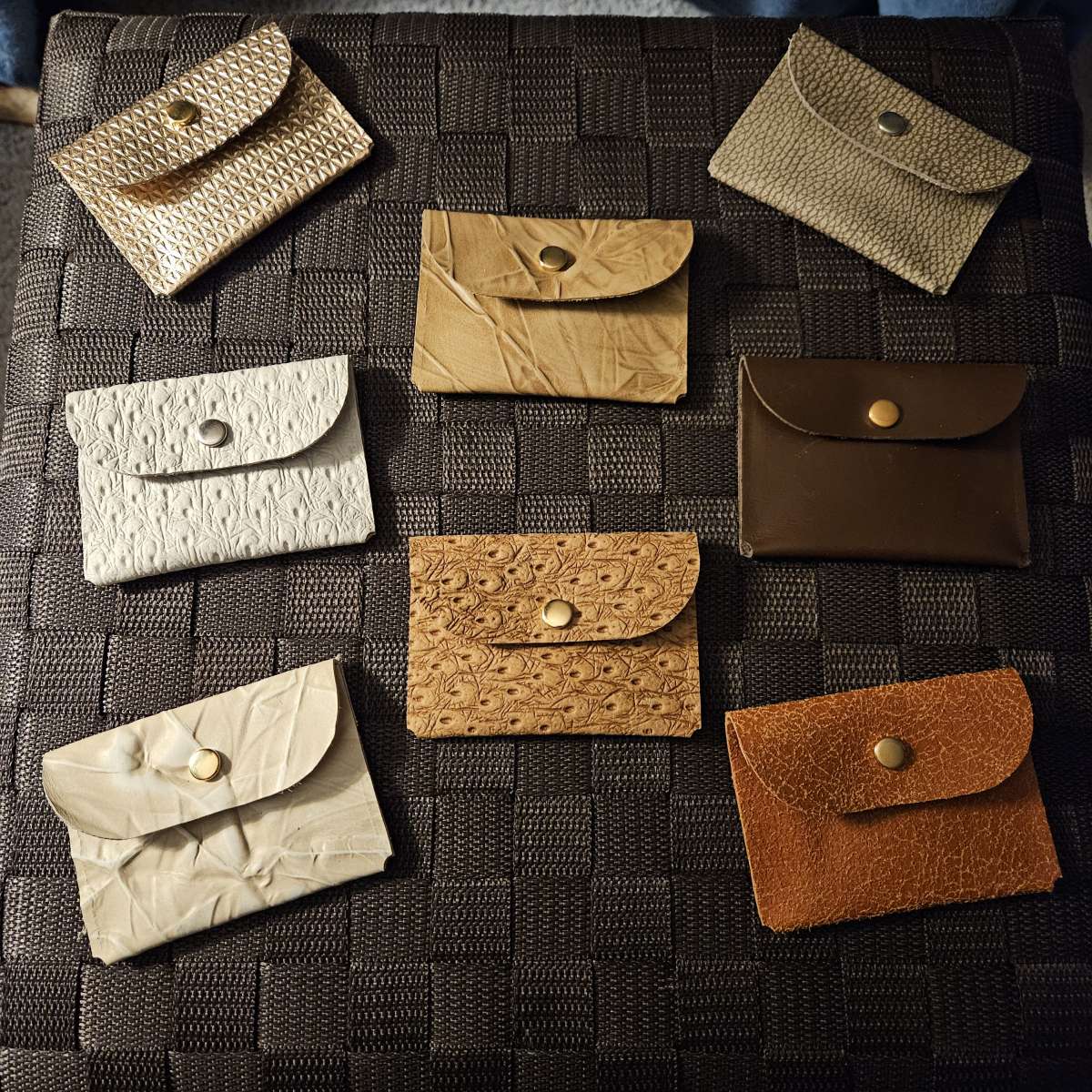 leather change purse  hand made