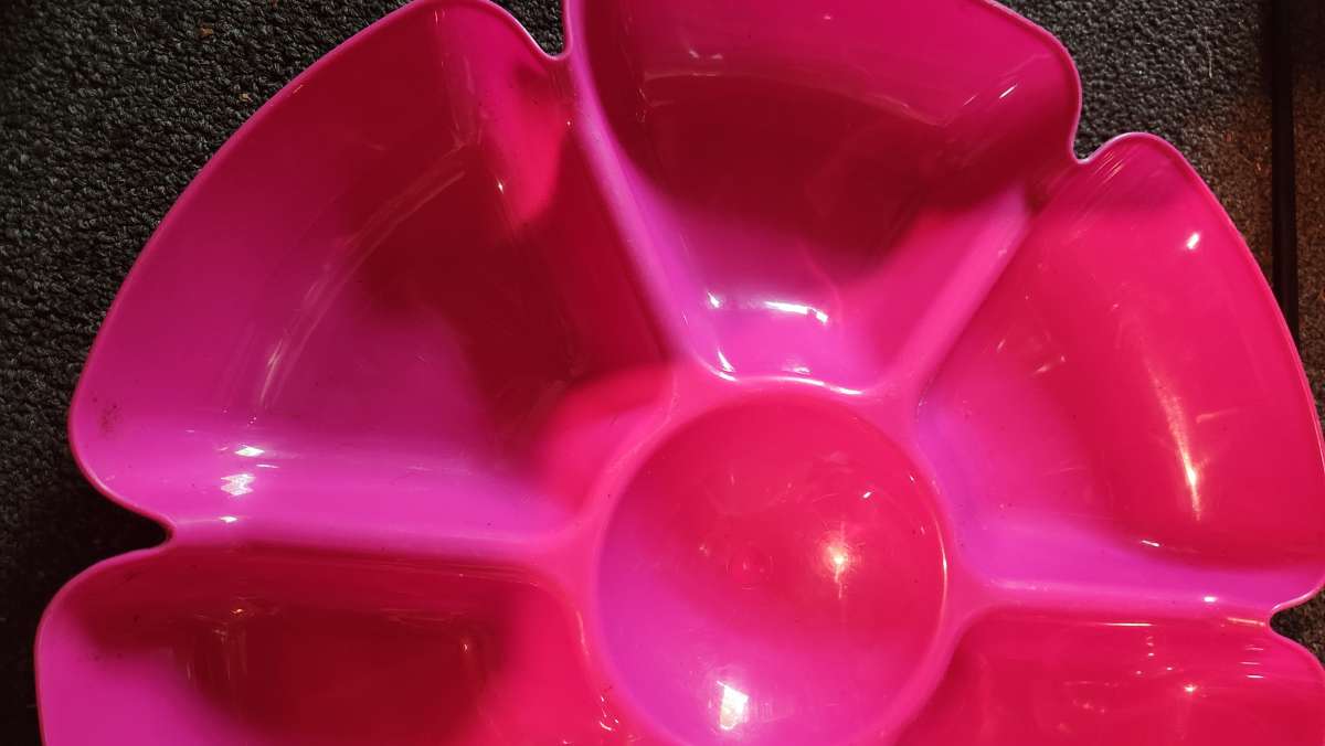 Divided Tray for Fruit and Dip in the Middle