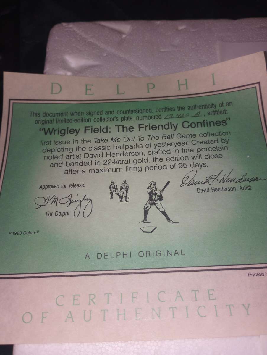 Wrigley field statium plate