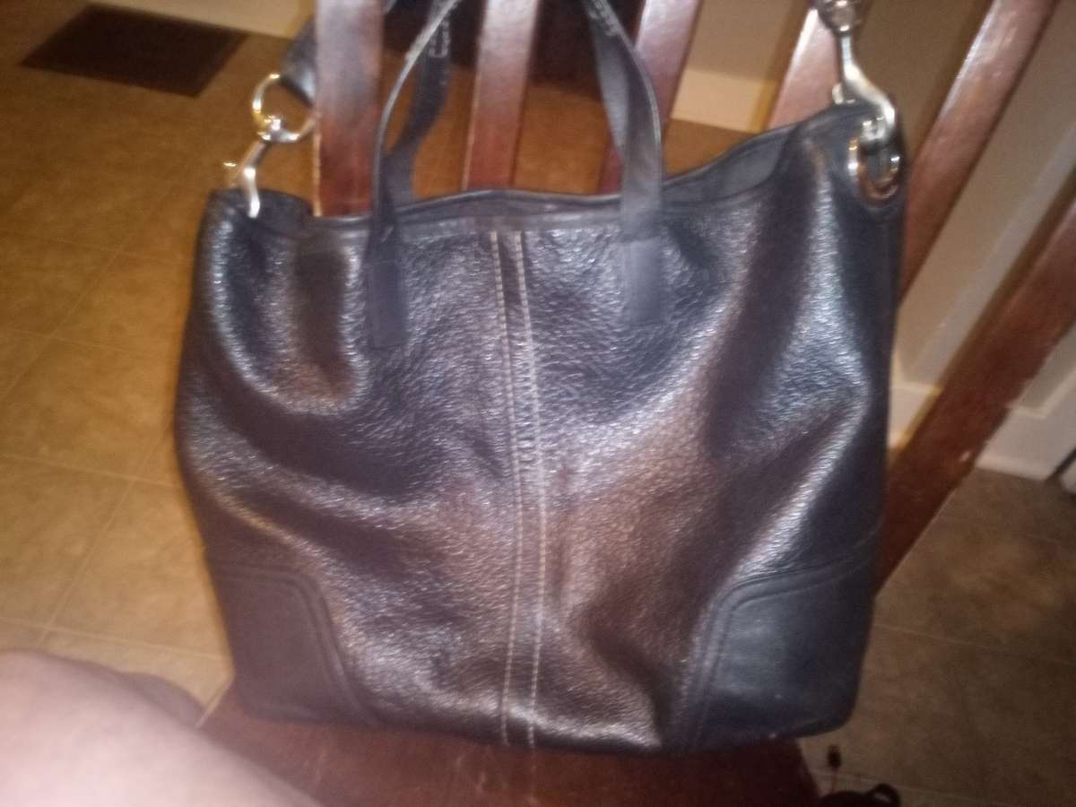 womens black Coach purse