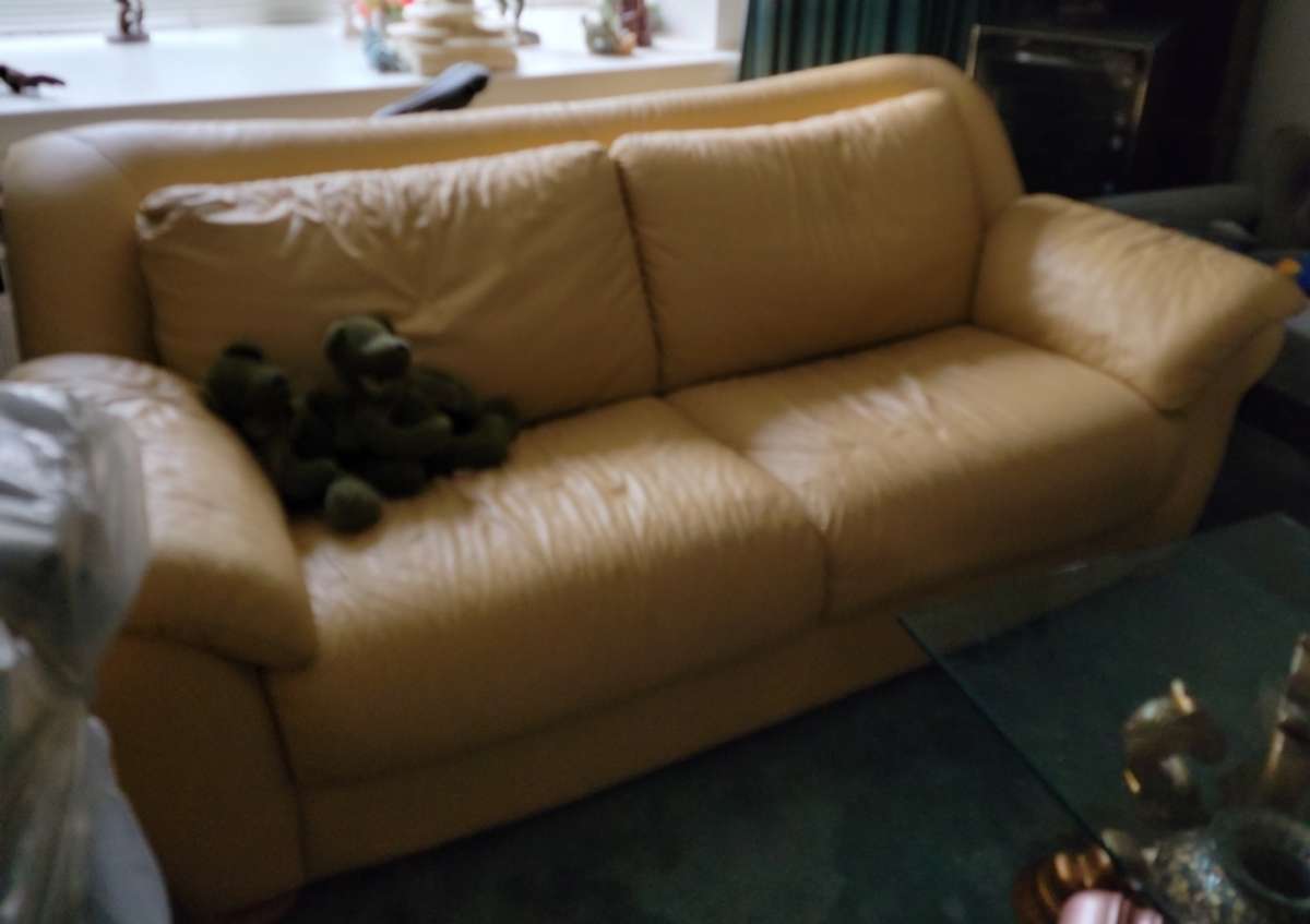 Natuzzi leather sofa