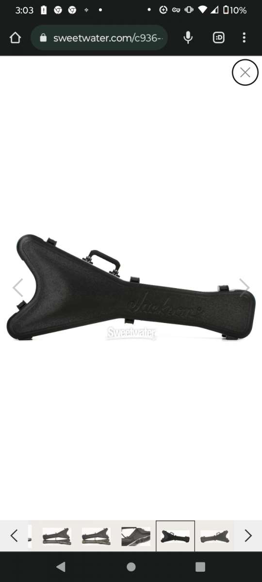Jackson flying V hardshell guitar case paid 300 new BESTOFFE