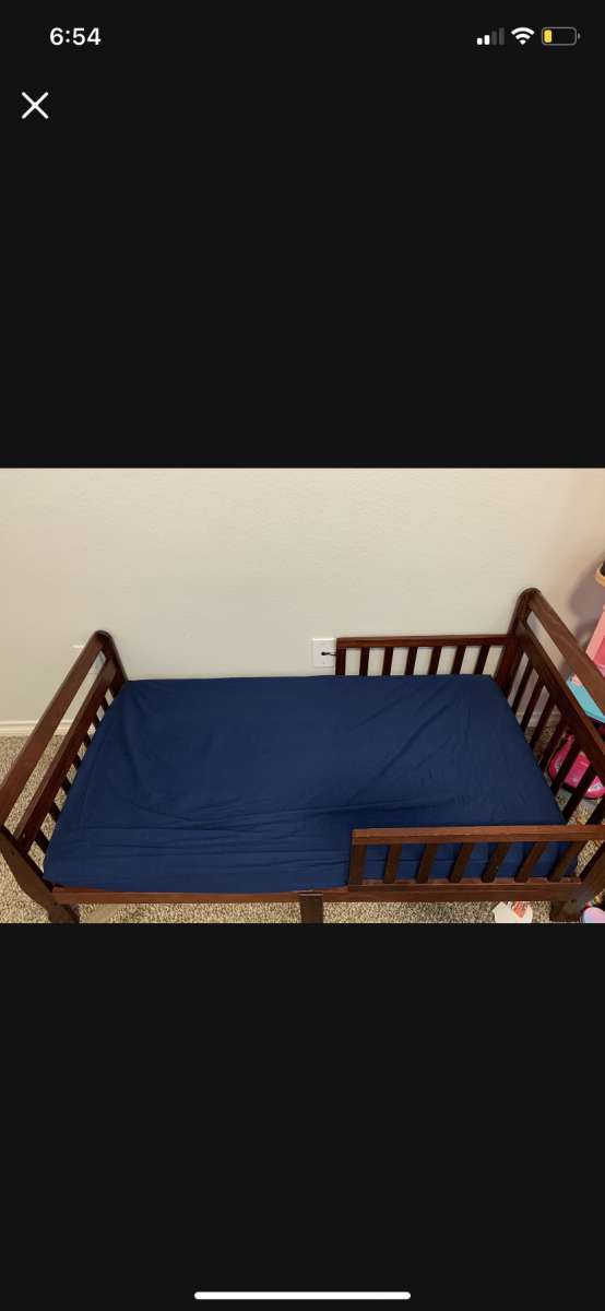 toddler bed and mattress assembled new