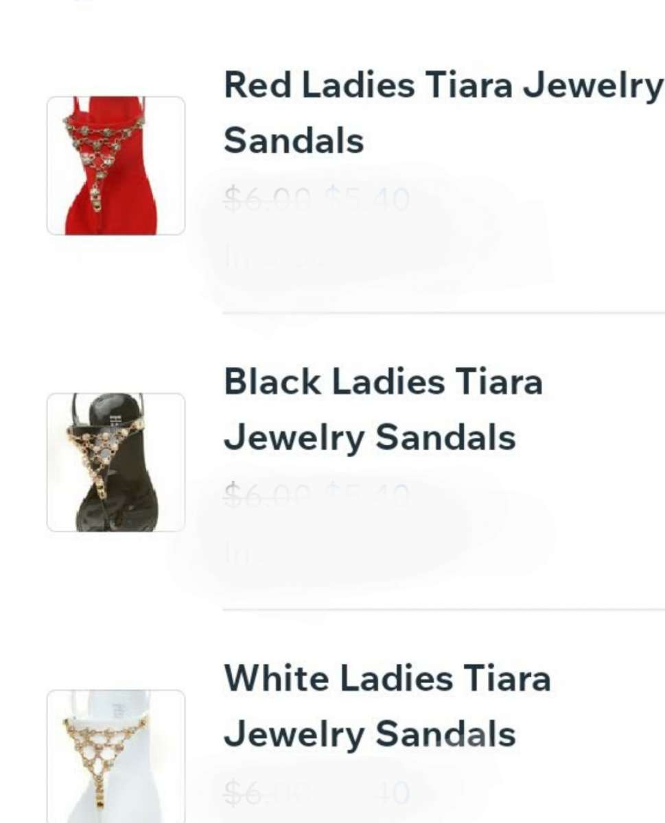 New red white and black sandals on sale 7 dollars