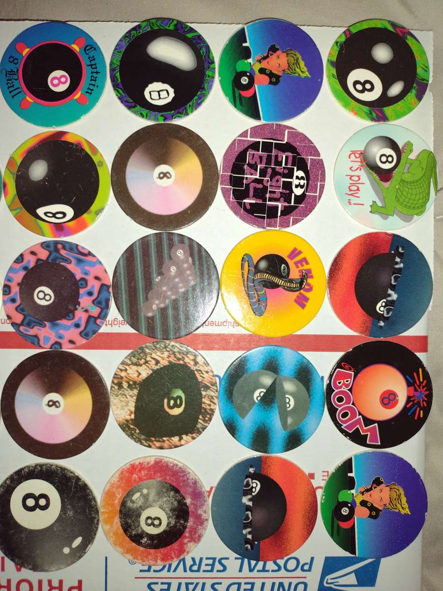 8 ball skull poison pogs