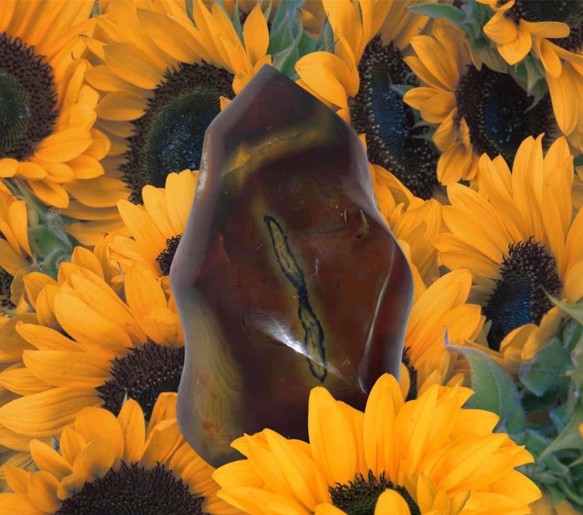 Druzy Carnelian Crystal Flame