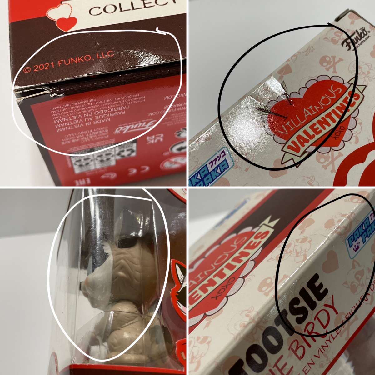 4pc Set Paka Paka Villainous Valentines Funko Pops NIB