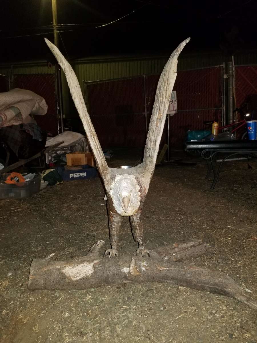 handmade wooden eagle