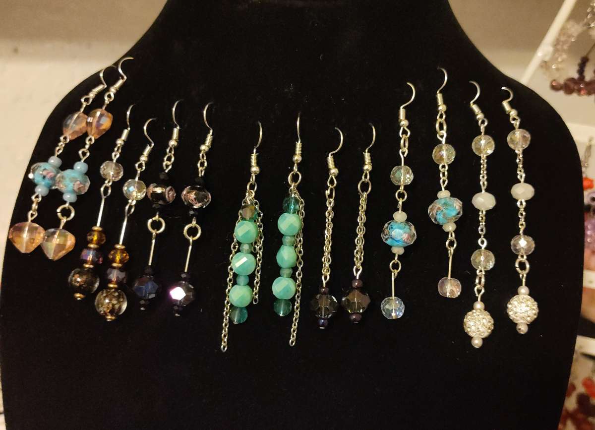 hand made glass earrings